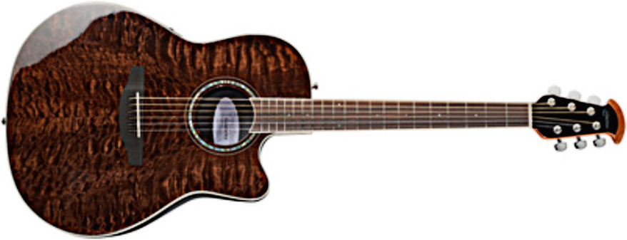 Ovation Cs28p-tge Celebrity Standard Plus Super Shallow Depth Cw Erable Lyrachord Rw - Natural - Elektro-akoestische gitaar - Main picture