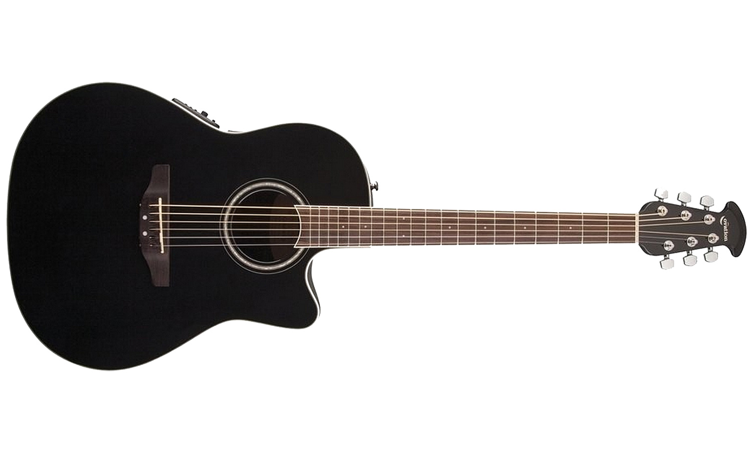 Ovation Cs24-5 Celebrity Standard Mid Depth Cw Epicea Lyrachord - Black - Elektro-akoestische gitaar - Variation 1