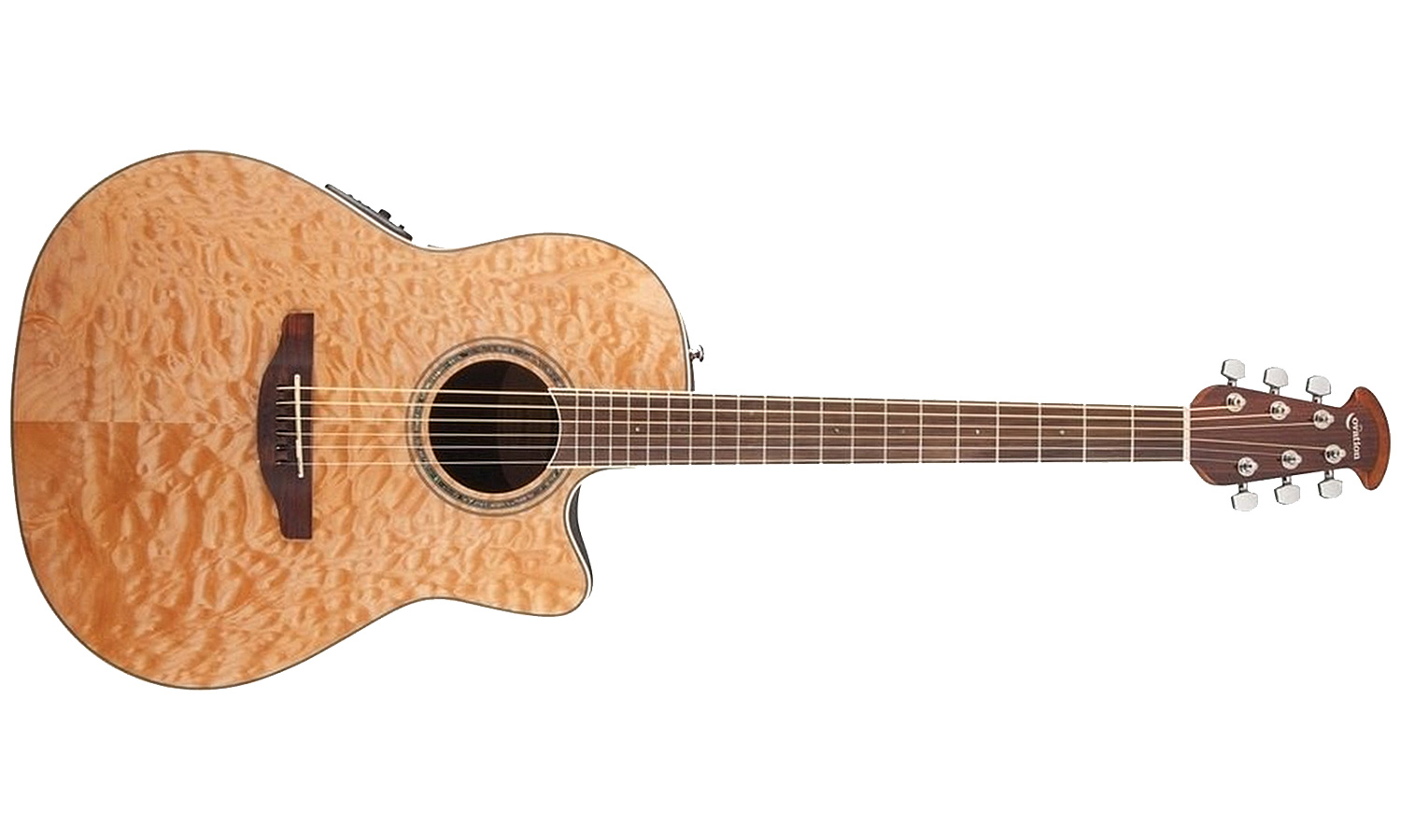 Ovation Cs24p-4q Celebrity Standard Plus Mid Depth Cw Erable Lyrachord Rw - Natural - Elektro-akoestische gitaar - Variation 1