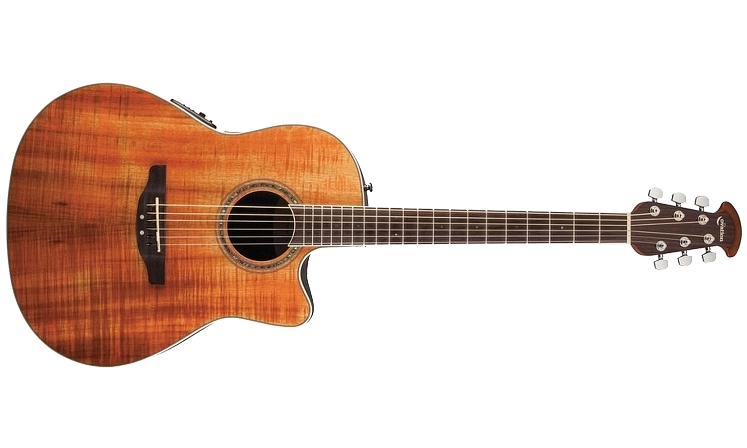 Ovation Cs24p-fkoa Celebrity Standard Plus Mid Depth Cw Koa Lyrachord Rw - Natural - Elektro-akoestische gitaar - Variation 1