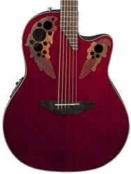 Volksgitaar Ovation CE44-RR-C Celebrity Elite - Ruby red