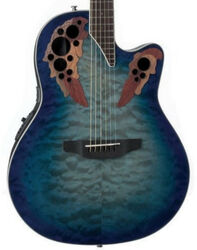 Folk gitaar Ovation CE48P-RG-G Celebrity Elite Plus Super Shallow - Caribbean blue