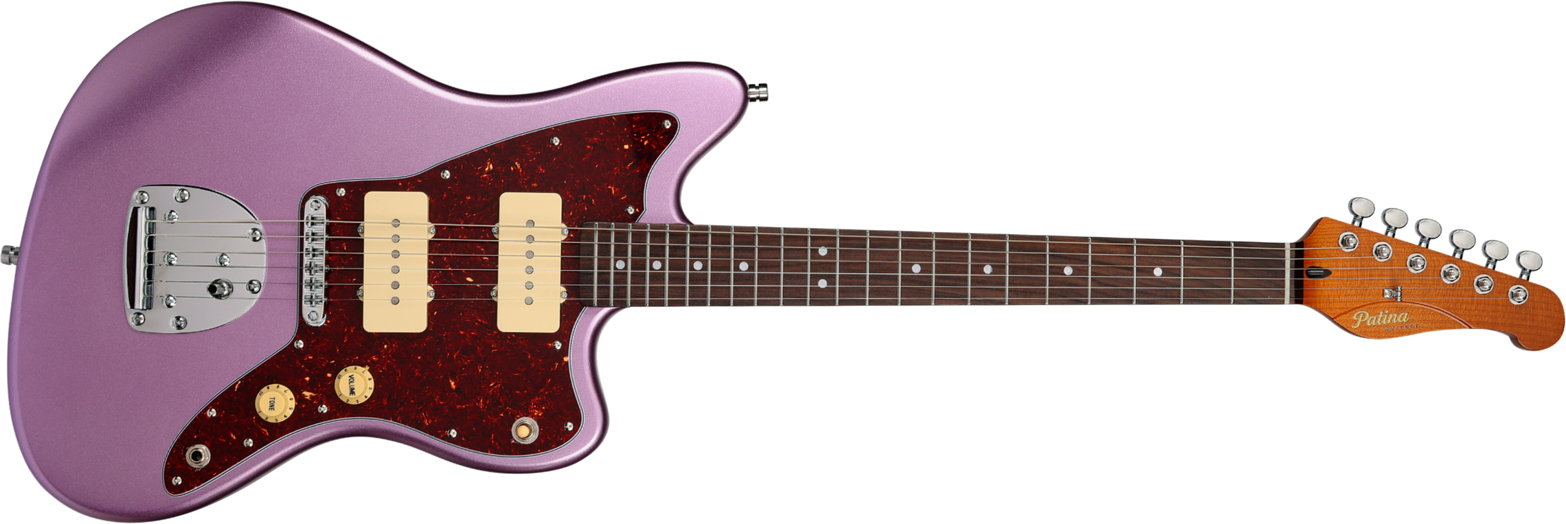 Patina Guitars Pj3 Pp 2s Trem Rw - Purple - Retro-rock elektrische gitaar - Main picture