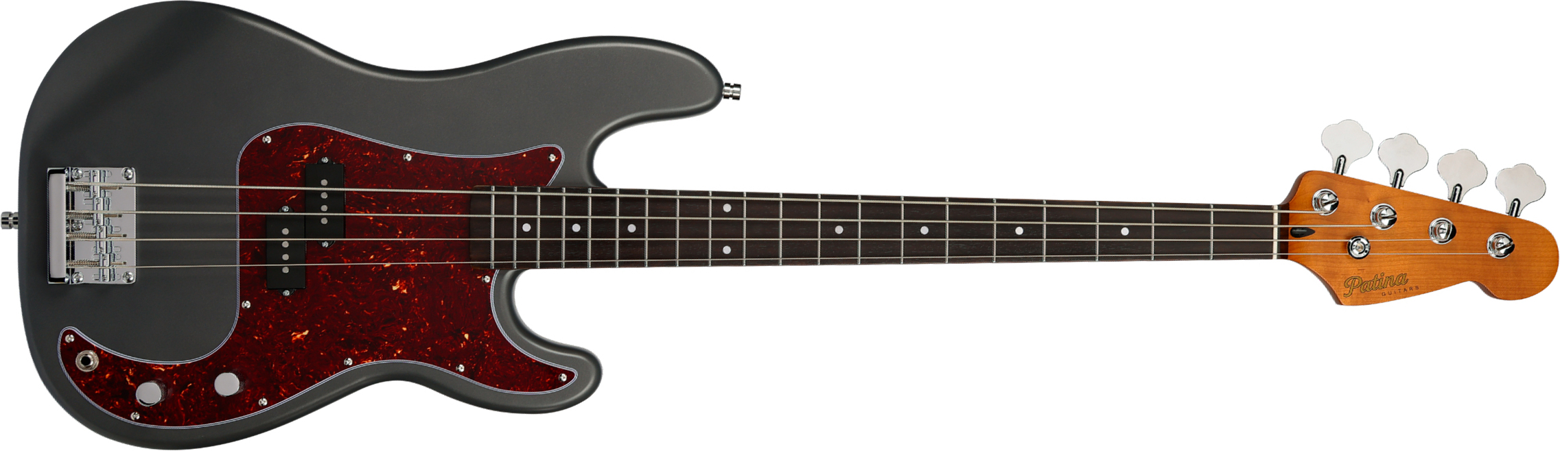 Patina Guitars Ppb3 Bk 1s Ht Rw - Charcoal - Solid body elektrische bas - Main picture