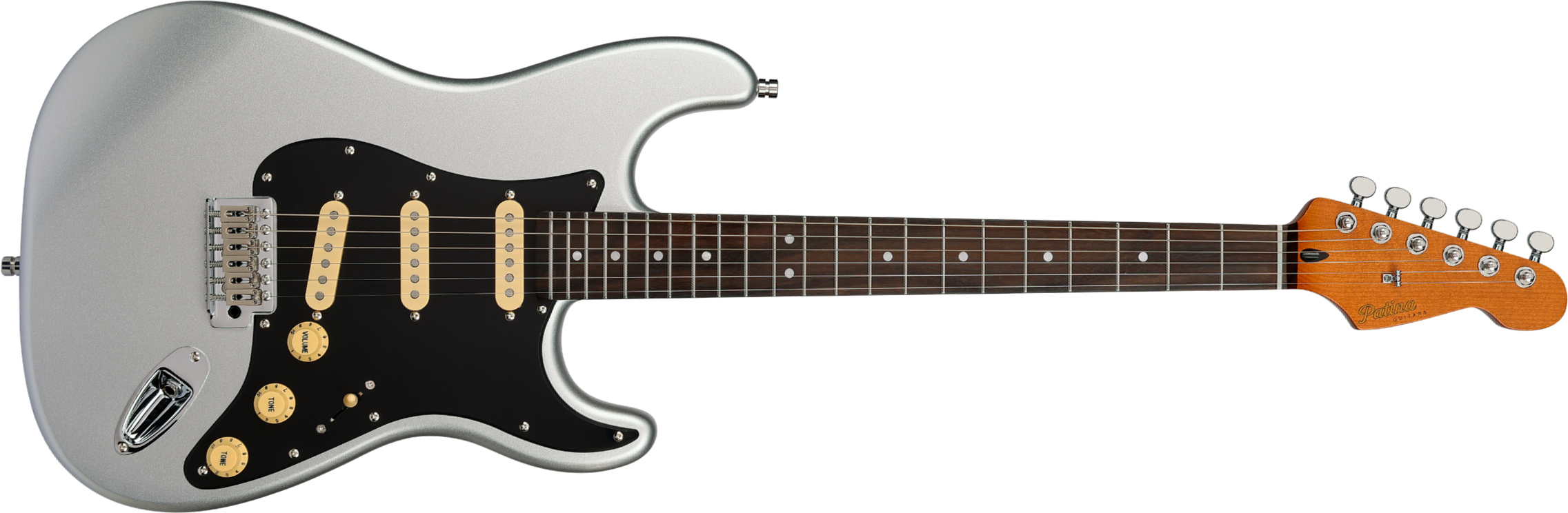 Patina Guitars Ps3 Sl 3s Trem Rw - Silver - Elektrische gitaar in Strat vorm - Main picture
