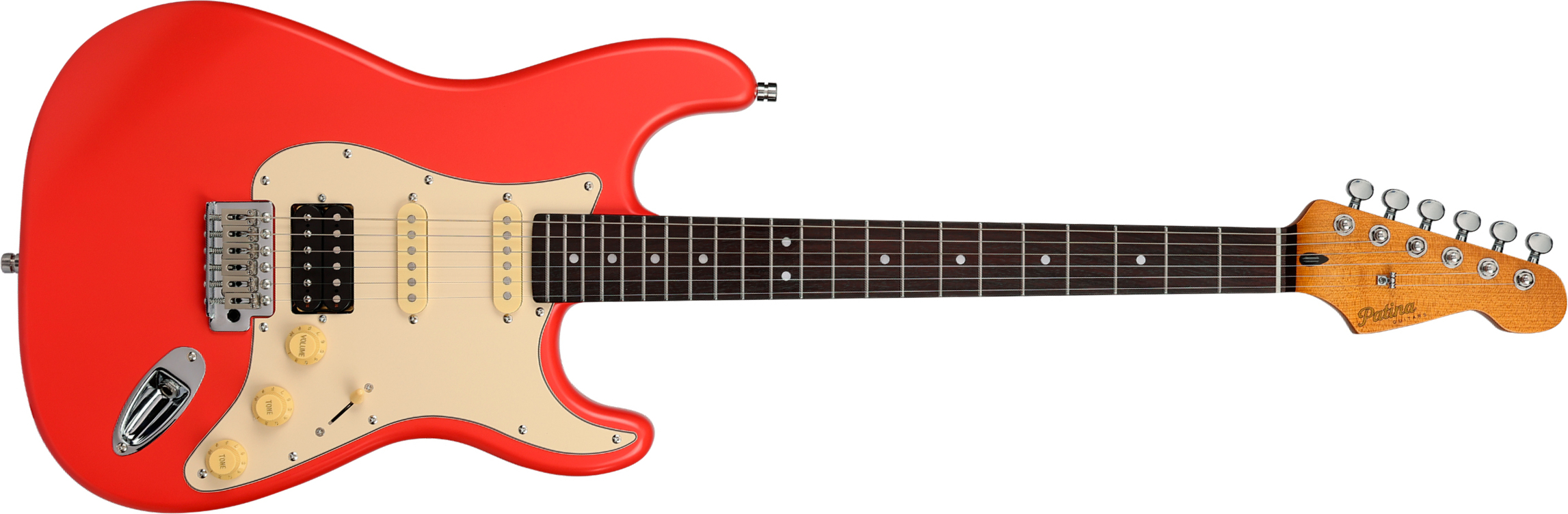 Patina Guitars Ps4 Frd Hss Trem Rw - Fiesta Red - Elektrische gitaar in Strat vorm - Main picture