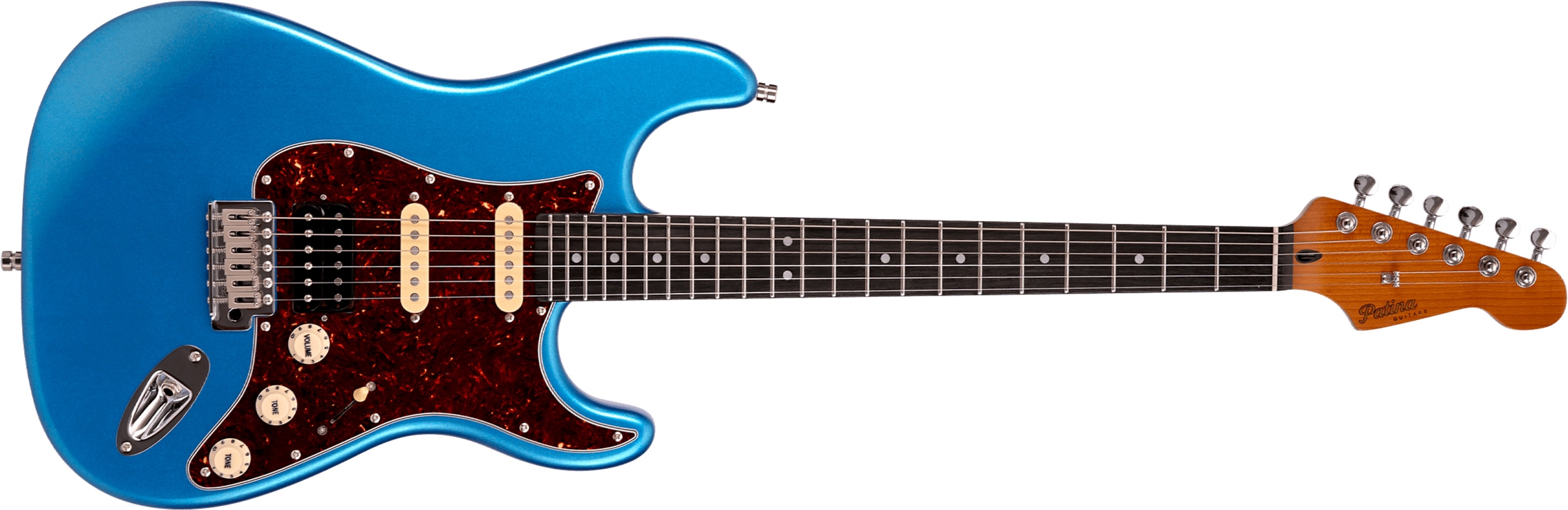 Patina Guitars Ps4 Lpb Hss Trem Rw - Lake Placid Blue - Elektrische gitaar in Strat vorm - Main picture