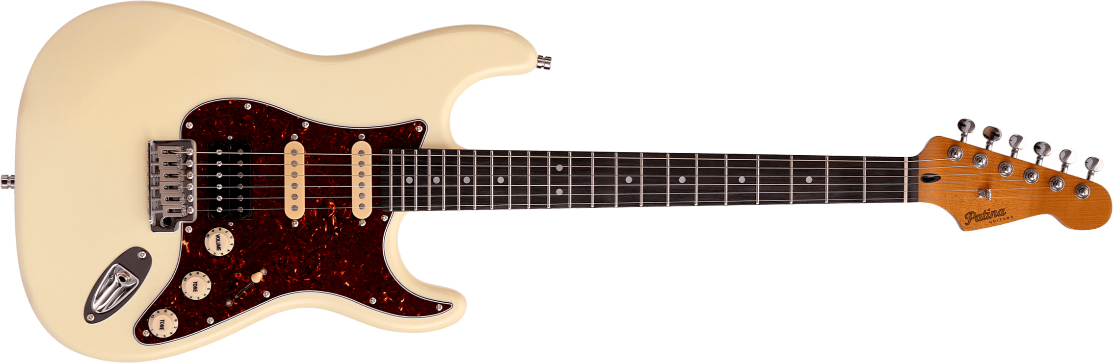 Patina Guitars Ps4 Ow Hss Trem Rw - Olympic White - Elektrische gitaar in Strat vorm - Main picture