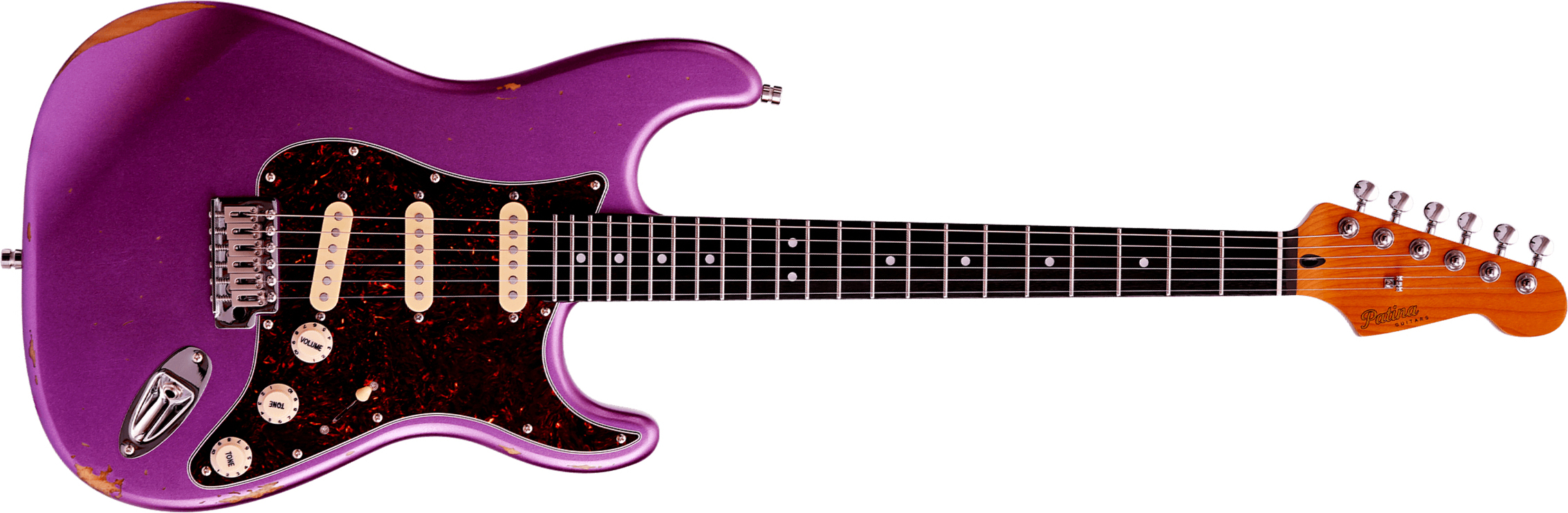 Patina Guitars Ps6 Pp R 3s Trem Rw - Purple Relic - Elektrische gitaar in Strat vorm - Main picture