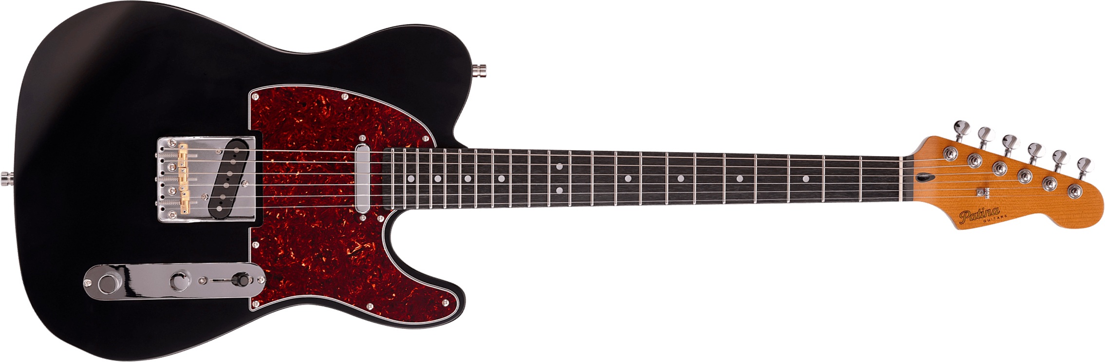 Patina Guitars Pt3 Bk 2s Ht Rw - Black - Televorm elektrische gitaar - Main picture