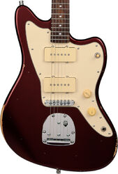 Retro-rock elektrische gitaar Patina guitars PJ-6 OX R - Oxblood red relic