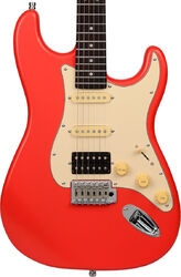 Elektrische gitaar in strat vorm Patina guitars PS-4 FRD - Fiesta red