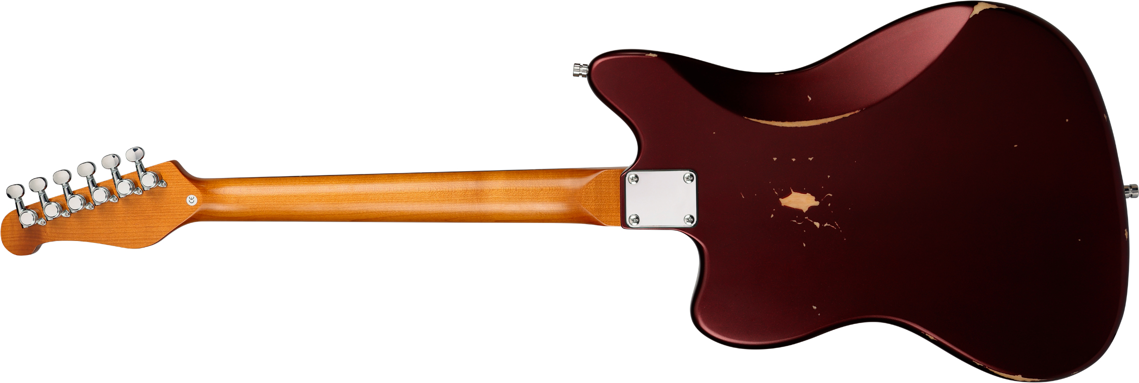Patina Guitars Pj6 Ox R 2s Trem Rw - Oxblood Red Relic - Retro-rock elektrische gitaar - Variation 1