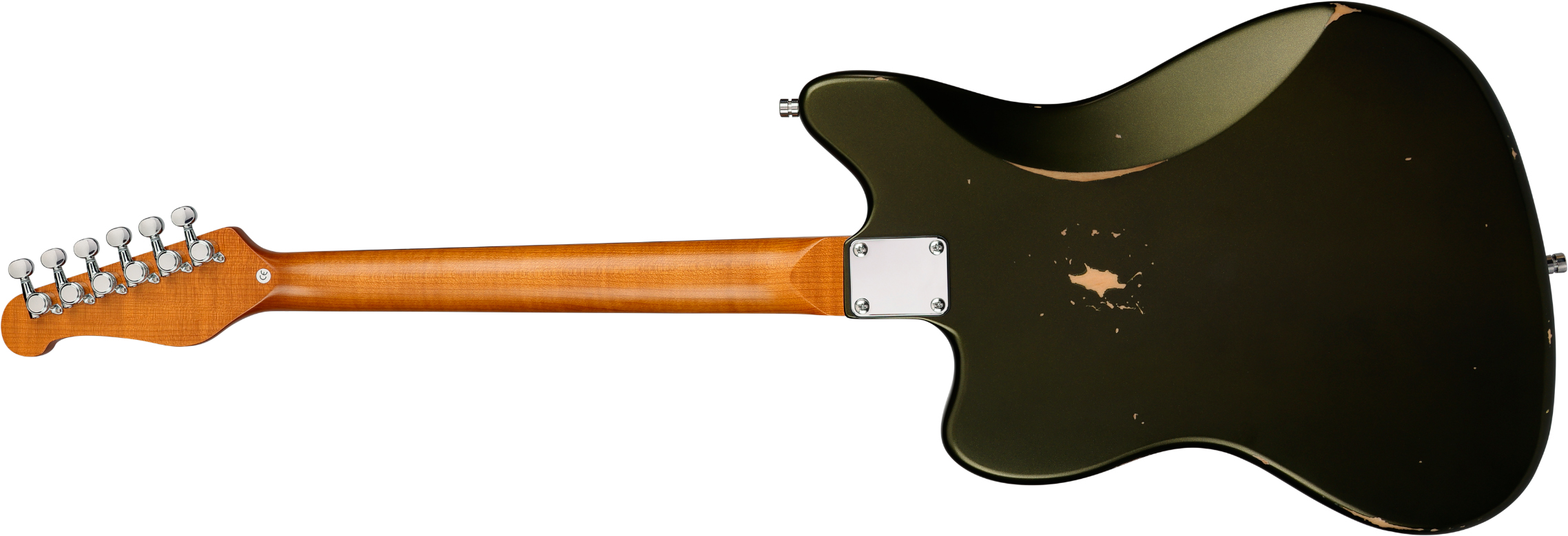 Patina Guitars Pj6 Sgr R 2s Trem Rw - Sherwood Green Relic - Retro-rock elektrische gitaar - Variation 1