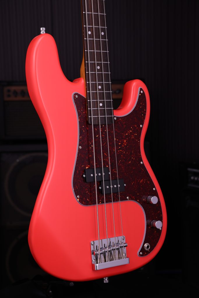 Patina Guitars Ppb3 Frd 1s Ht Rw - Fiesta Red - Solid body elektrische bas - Variation 2