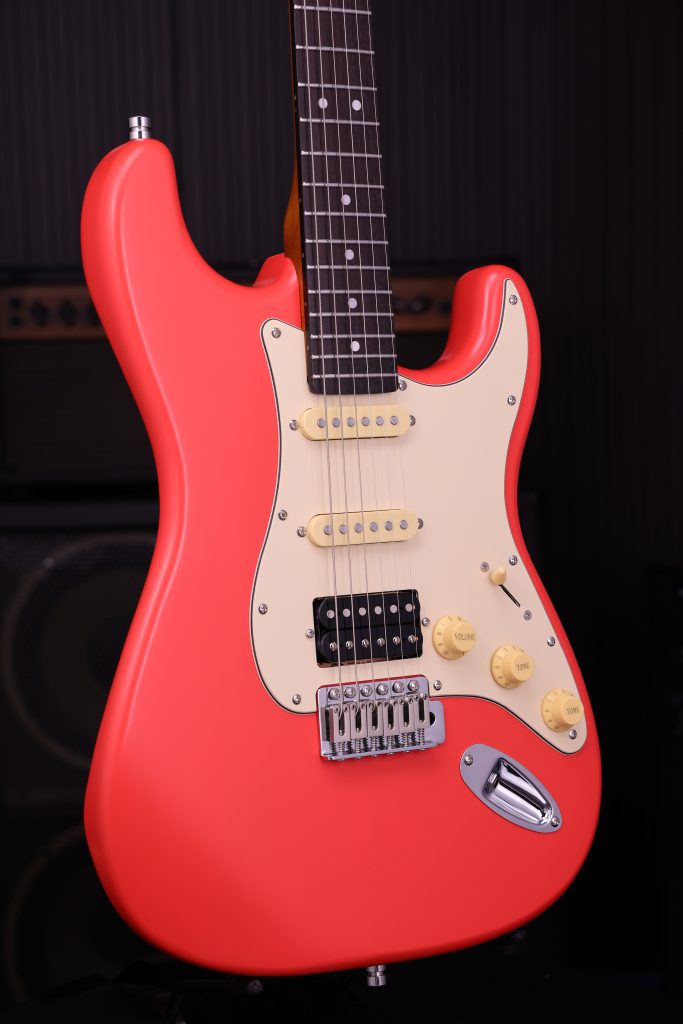 Patina Guitars Ps4 Frd Hss Trem Rw - Fiesta Red - Elektrische gitaar in Strat vorm - Variation 2