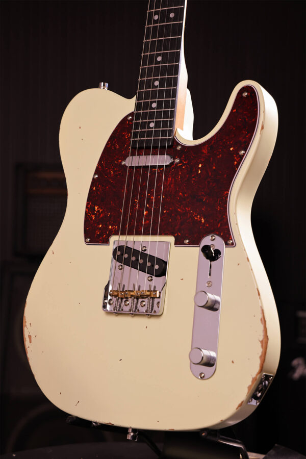 Patina Guitars Pt6 Ow R 2s Ht Rw - Olympic White Relic - Televorm elektrische gitaar - Variation 2
