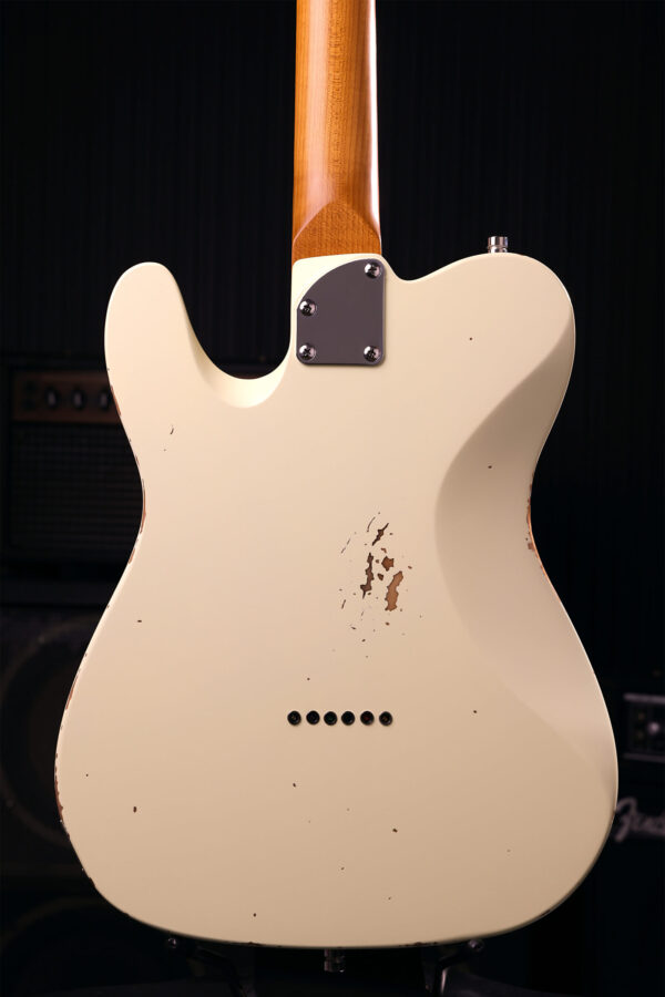 Patina Guitars Pt6 Ow R 2s Ht Rw - Olympic White Relic - Televorm elektrische gitaar - Variation 3
