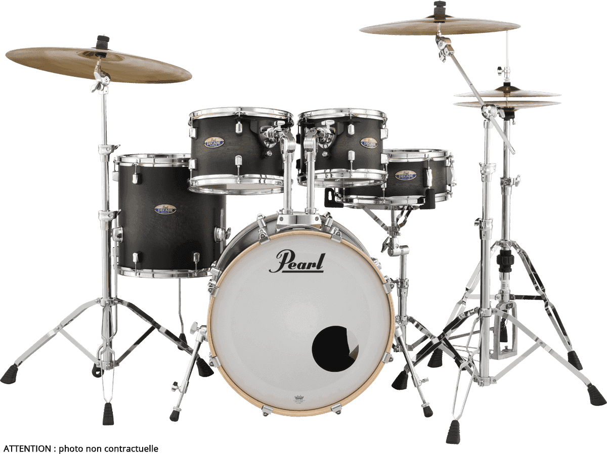 Pearl Decade Dmp905c Erable Fusion 20 5 Futs - Satin Black Burst - Fusion drumstel - Main picture