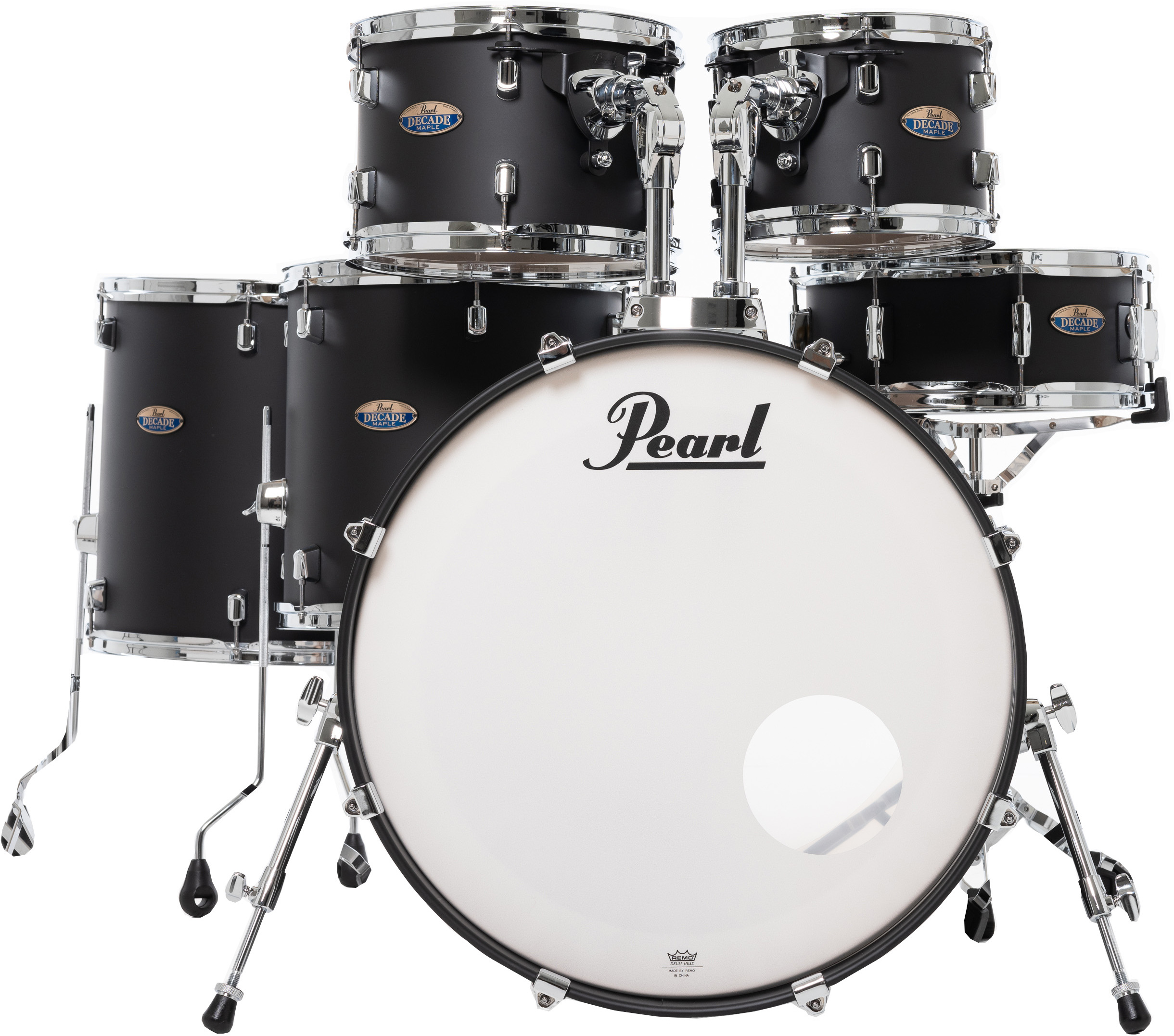 Pearl Decade Maple Hyper Rock 22 Satin Slate Black (sans Hardware) - 6 FÛts Et + - Satin Slate Black - Rock drumstel - Main picture