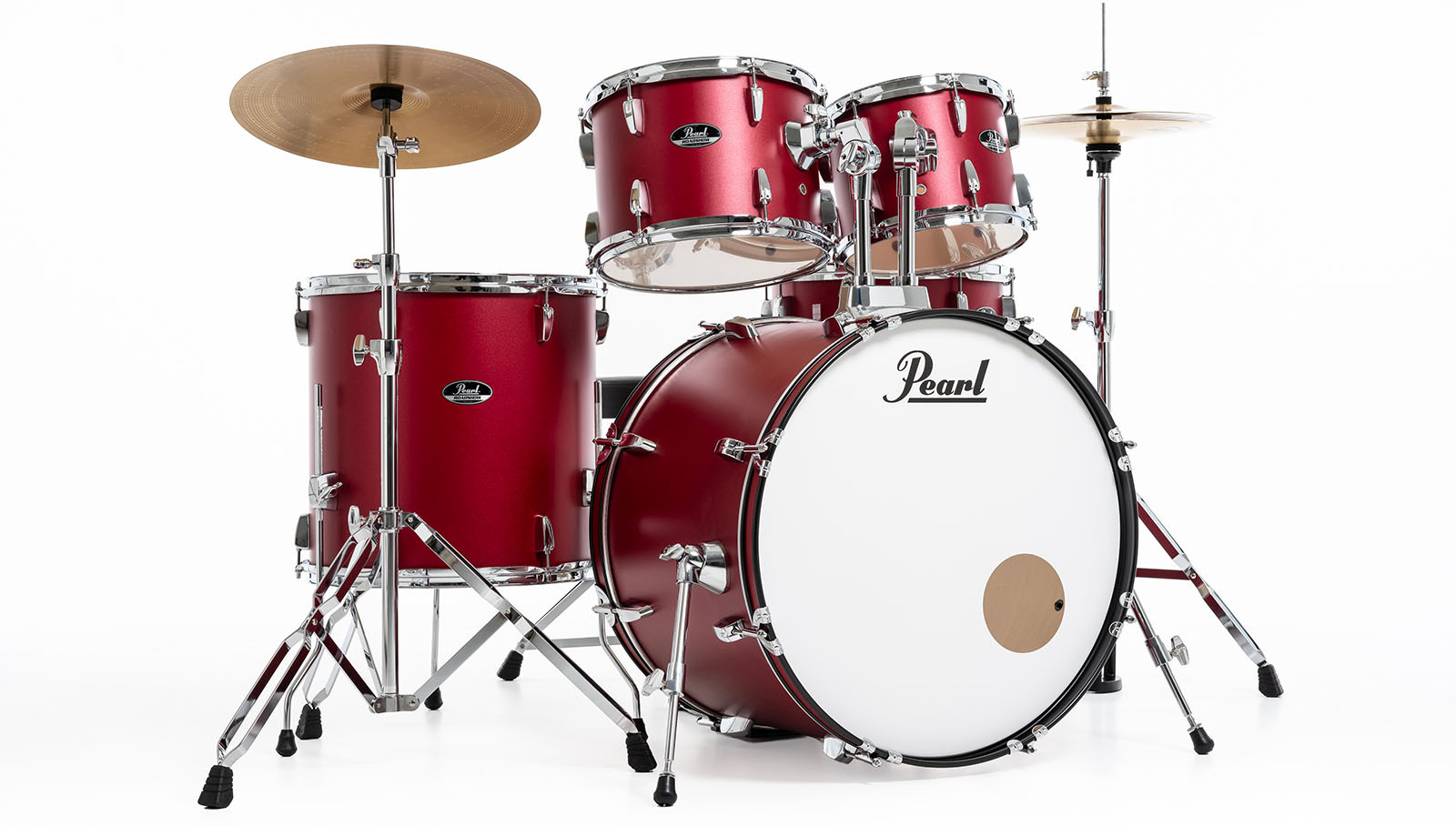 Pearl Roadshow Fusion 20 + Pack Solar Sabian Matte Red - Fusion drumstel - Main picture