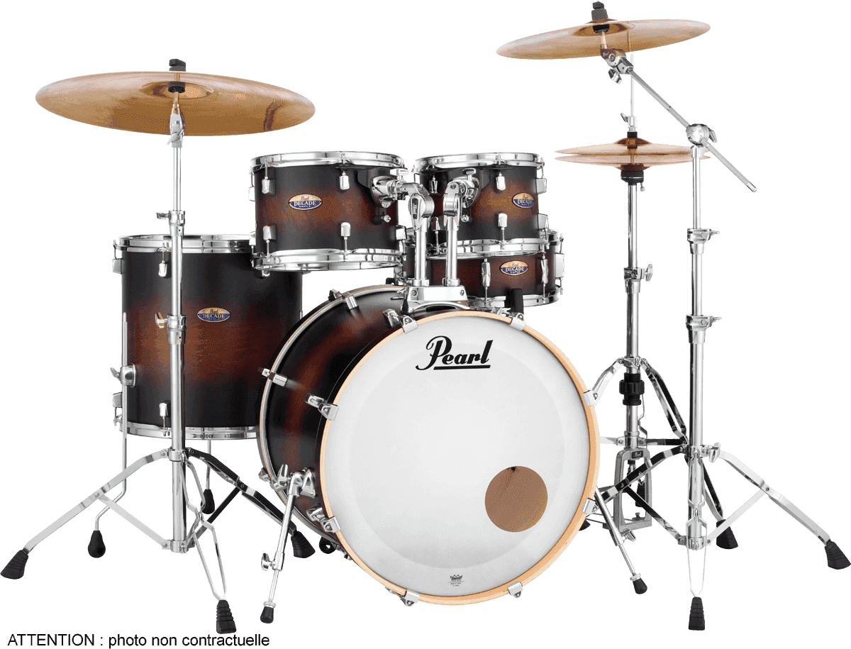Pearl Ppa Dmp925sc-260 Decade Maple Rock 22 - Satin Brown Burst - Fusion drumstel - Main picture