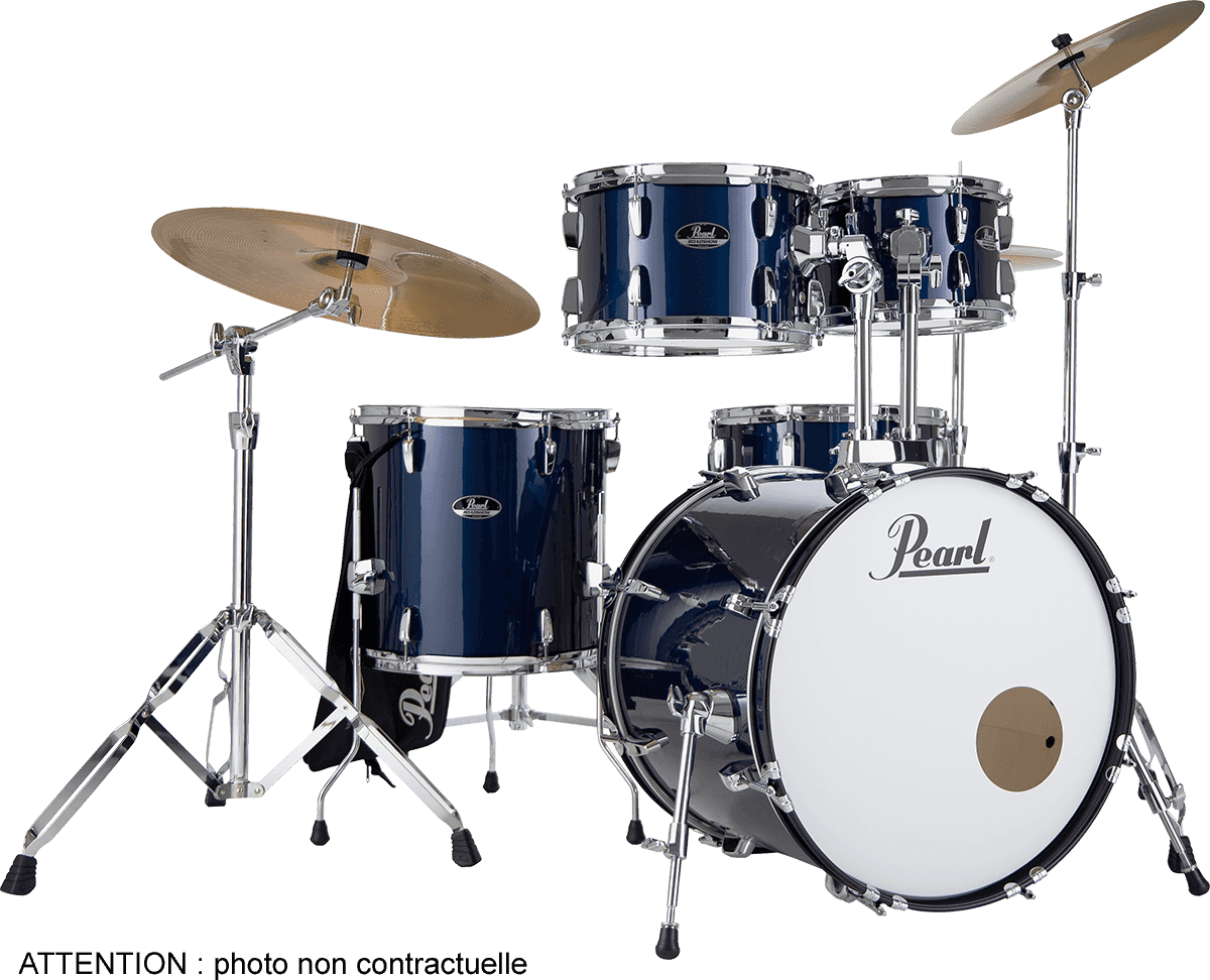 Pearl Roadshow Fusion 20 + B-50 + Ride 20 - 5 FÛts - Royal Blue Metallic - Fusion drumstel - Main picture