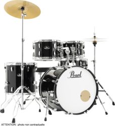 Fusion drumstel  Pearl Roadshow Fusion 20 + Pack Sabian Solar - 5 trommels - Jet black