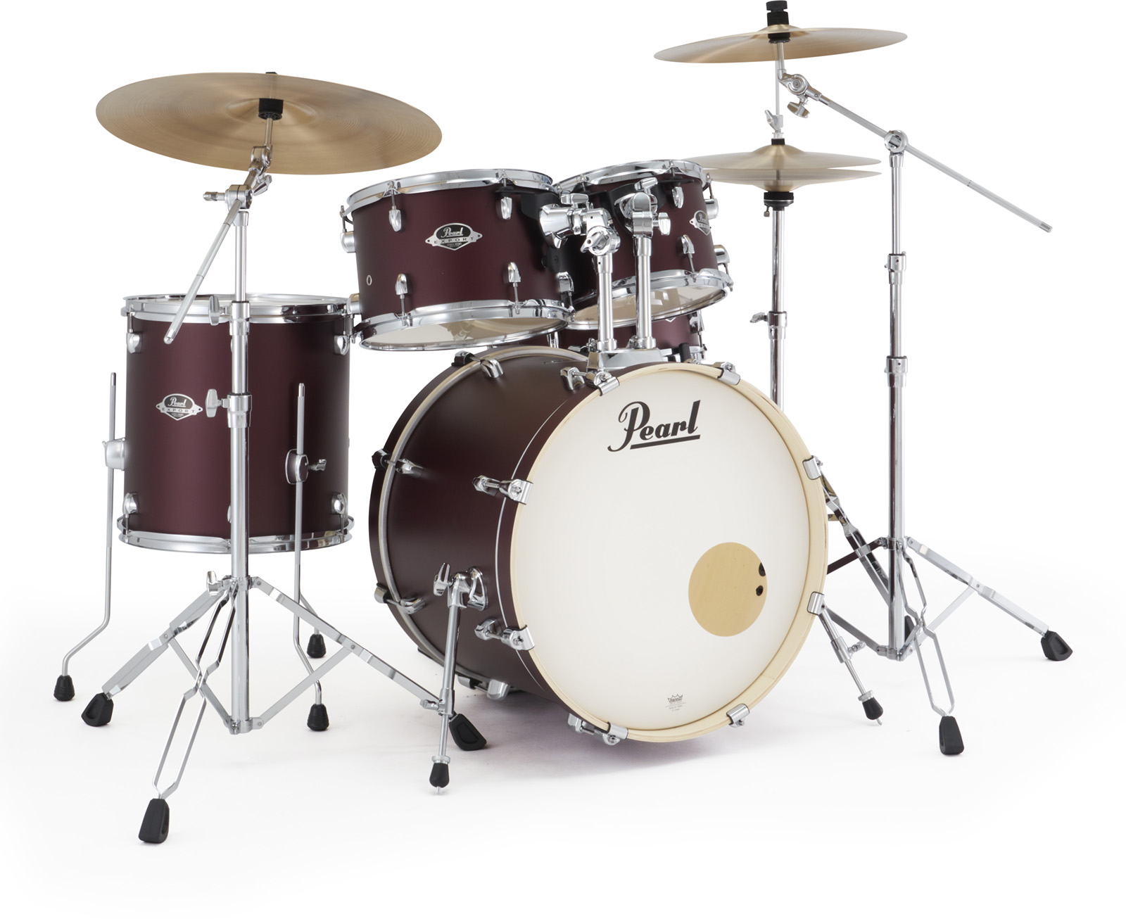 Pearl Export Fusion 20'' - 5 FÛts - Satin Scarlet - Fusion drumstel - Variation 1