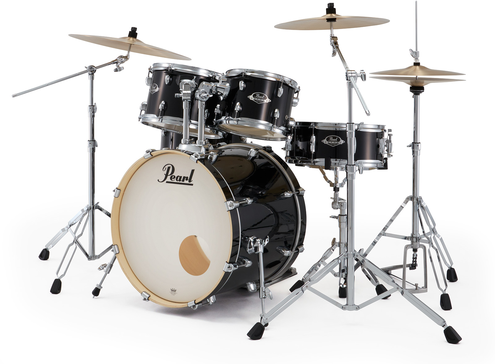 Pearl Export Fusion 20'' - 5 FÛts - Jet Black - Fusion drumstel - Variation 1