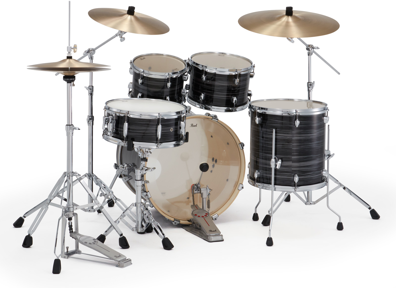 Pearl Export Fusion 20'' - 5 FÛts - Graphite Silver Twist - Fusion drumstel - Variation 3
