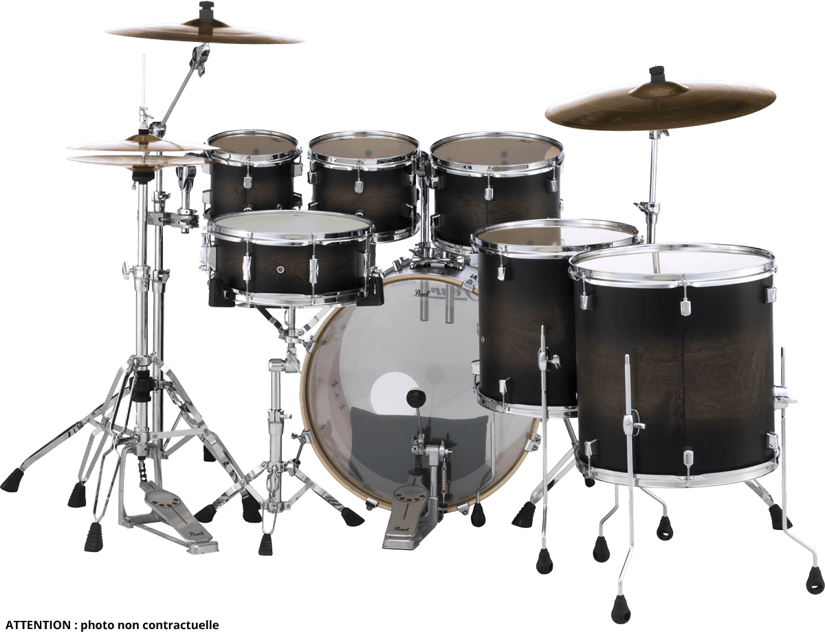 Pearl Decade Maple Stage 22 Satin Black Burst - Satin Black Burst - Rock drumstel - Variation 2