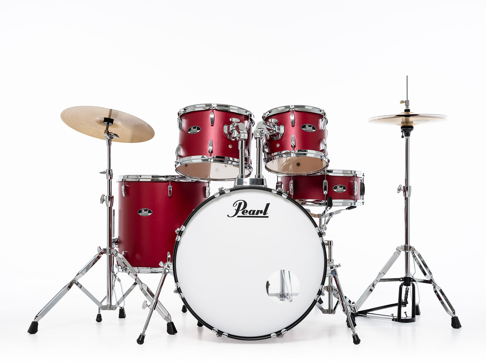Pearl Roadshow Fusion 20 + Pack Solar Sabian Matte Red - Fusion drumstel - Variation 1