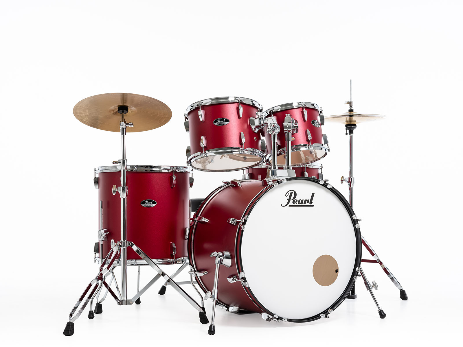 Pearl Roadshow Fusion 20 + Pack Solar Sabian Matte Red - Fusion drumstel - Variation 2