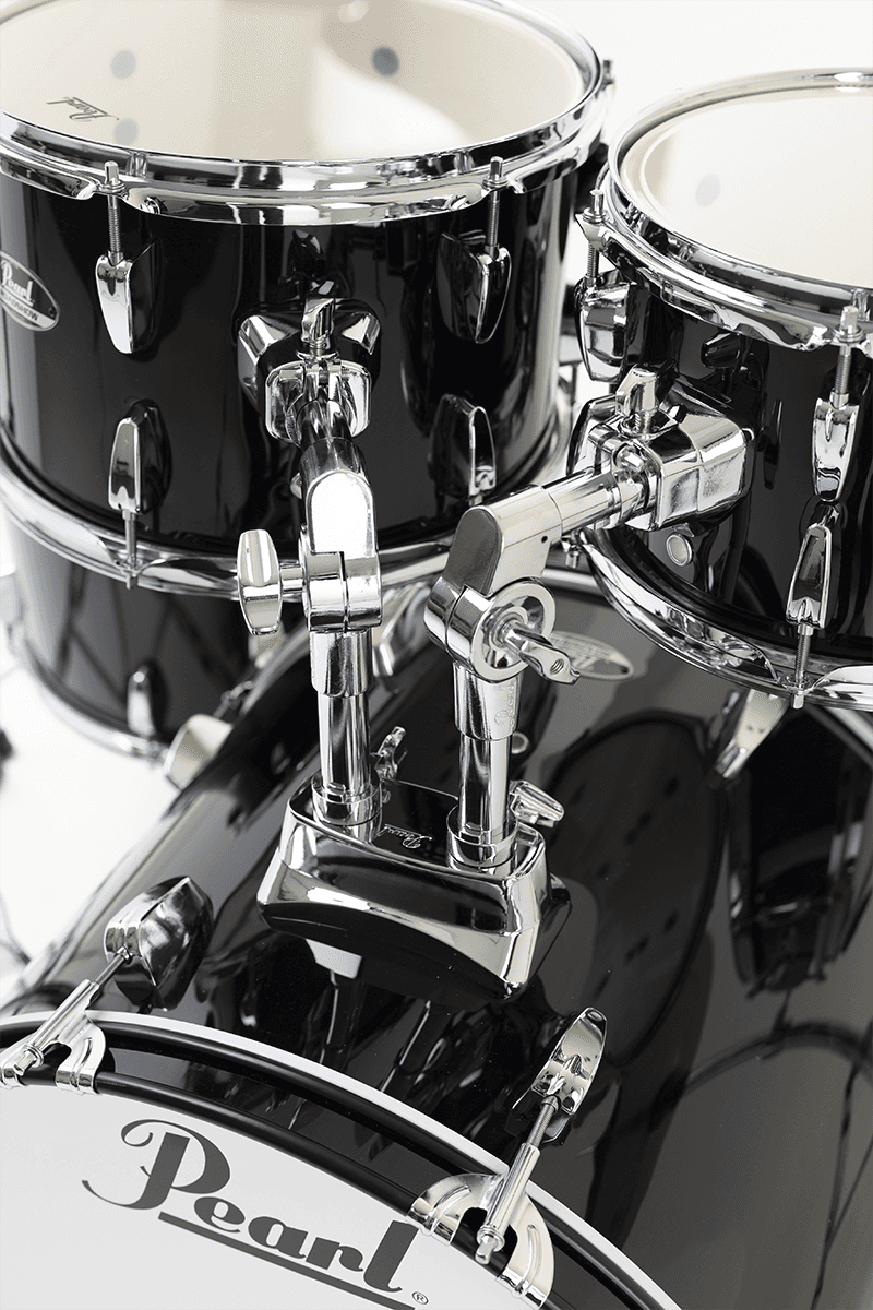 Pearl Fusion 20 - 5 FÛts - Jet Black - Fusion drumstel - Variation 2