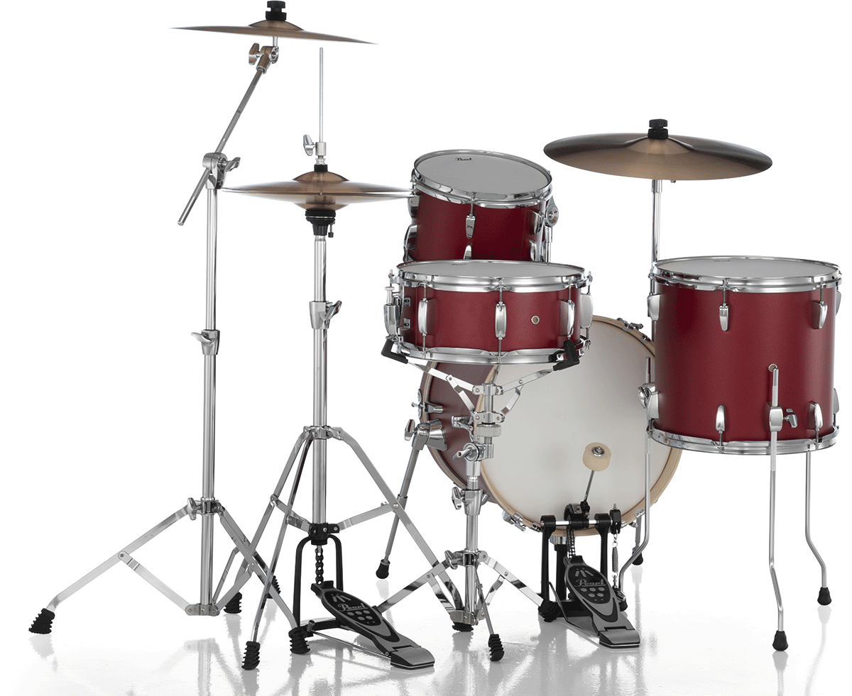 Pearl Midtown 16 + Pack Hardware Hwp-50s - 4 FÛts - Matte Red - Jazz drumstel - Variation 1
