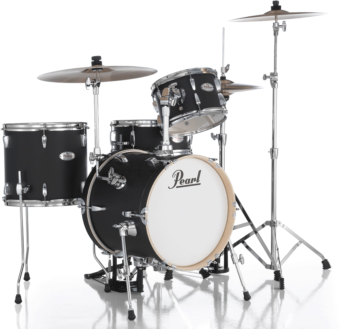 Pearl Kit Midtown Jazette 4 Futs - Matte Black - Jazz drumstel - Variation 2