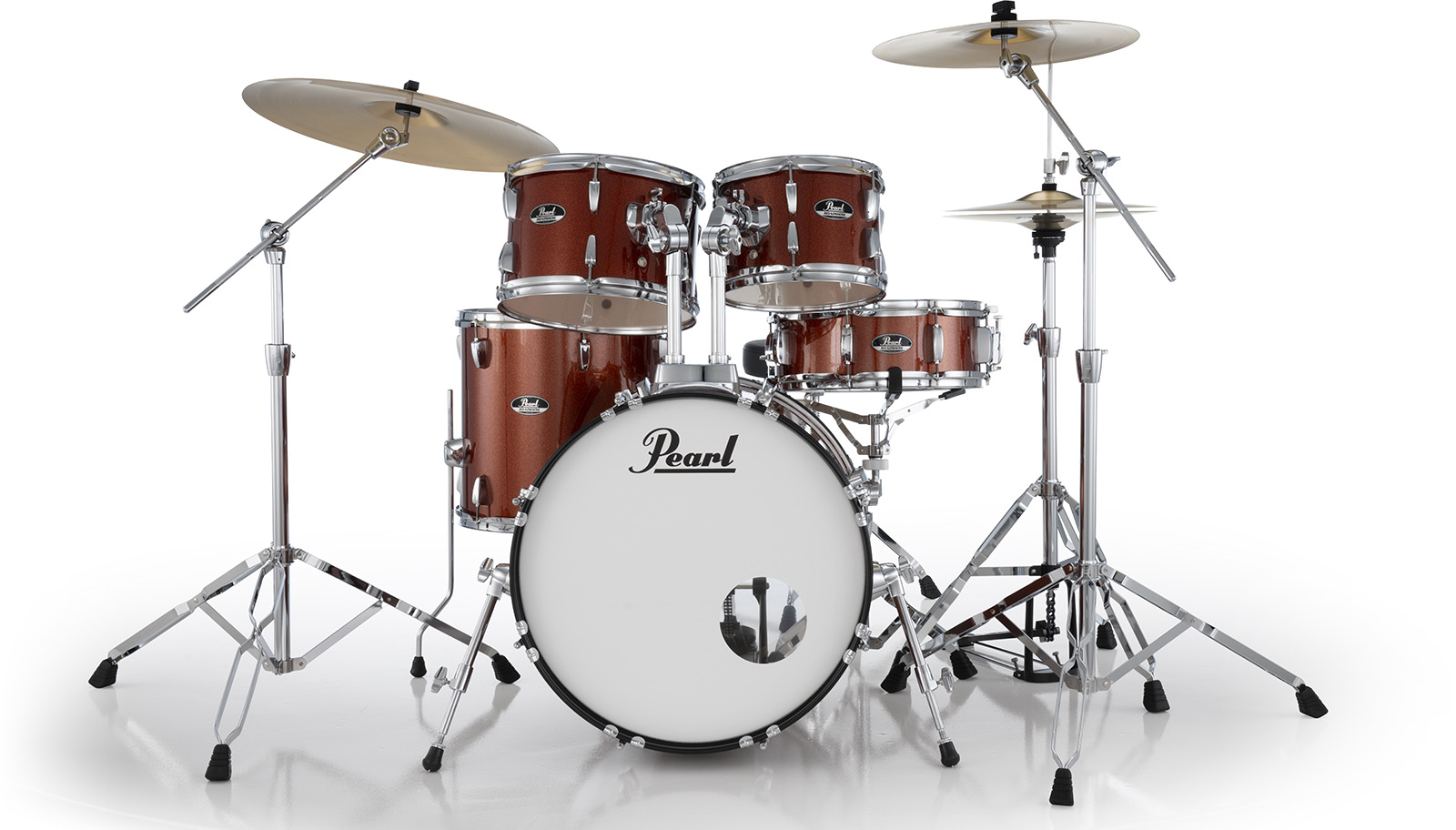 Pearl Roadshow Plus Fusion 20'' + Pack Sabian Solar 3 Cymbales - 5 FÛts - Burnt Orange Sparkle - Fusion drumstel - Variation 3
