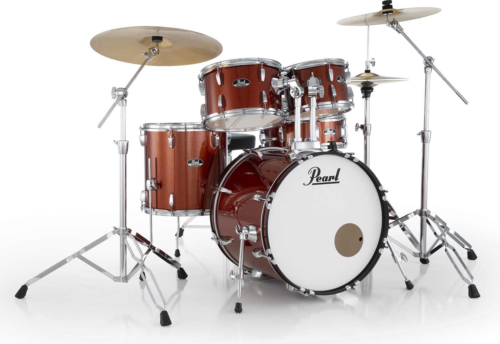 Pearl Roadshow Plus Fusion 20'' + Pack Sabian Solar 3 Cymbales - 5 FÛts - Burnt Orange Sparkle - Fusion drumstel - Variation 4
