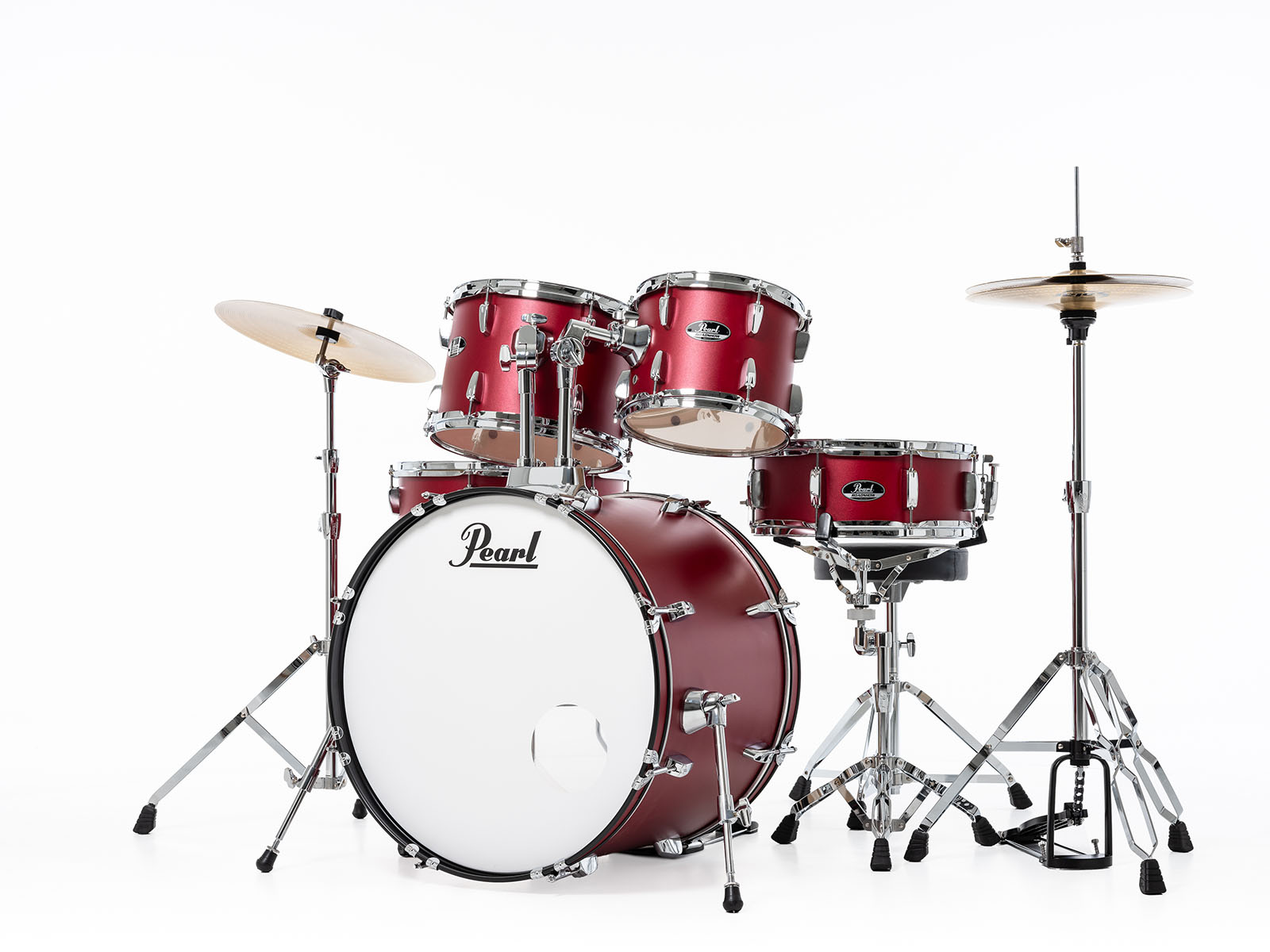 Pearl Roadshow Rock 22'' - 5 FÛts - Matte Red - Rock drumstel - Variation 1