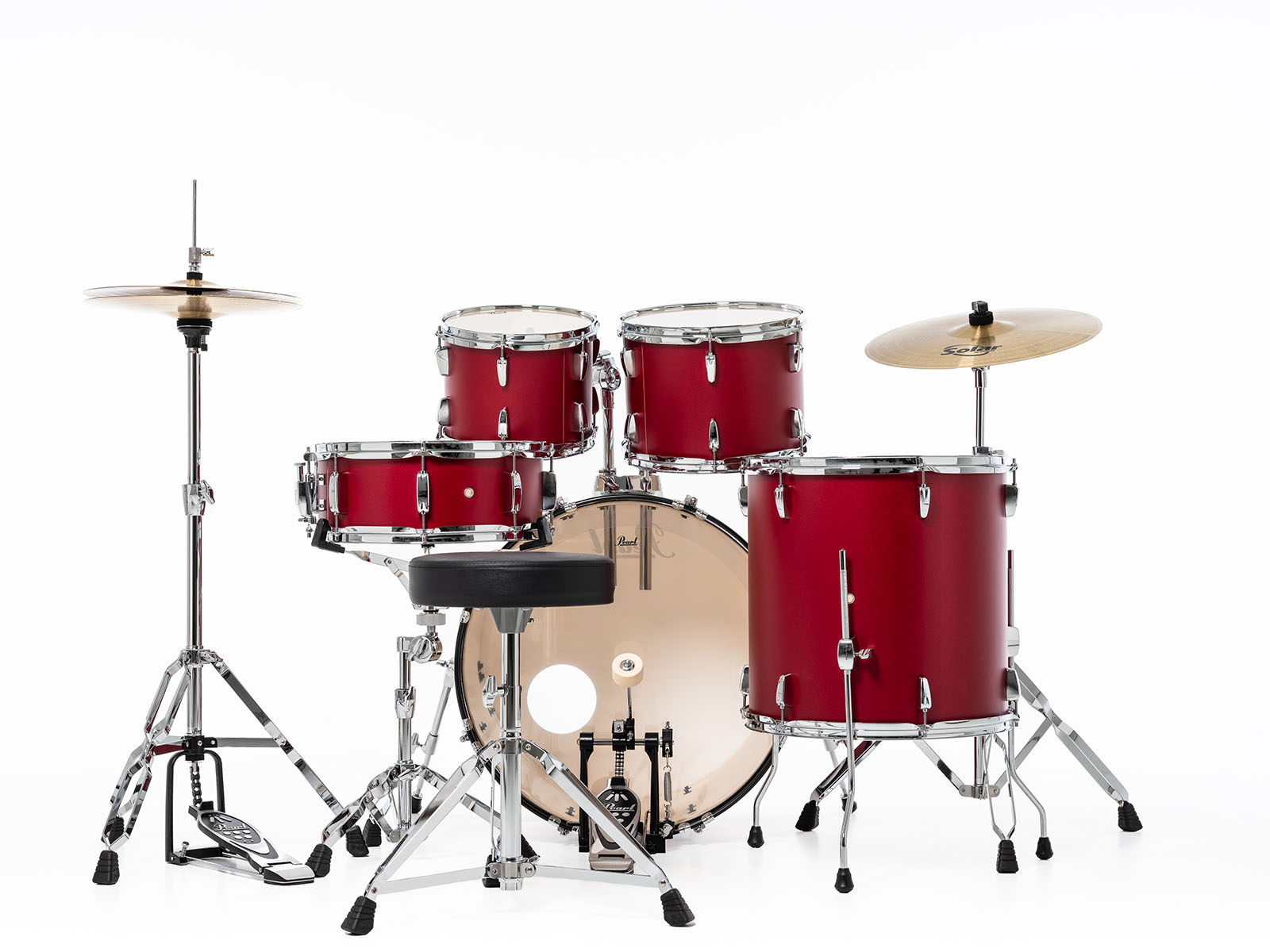 Pearl Roadshow Rock 22'' - 5 FÛts - Matte Red - Rock drumstel - Variation 5
