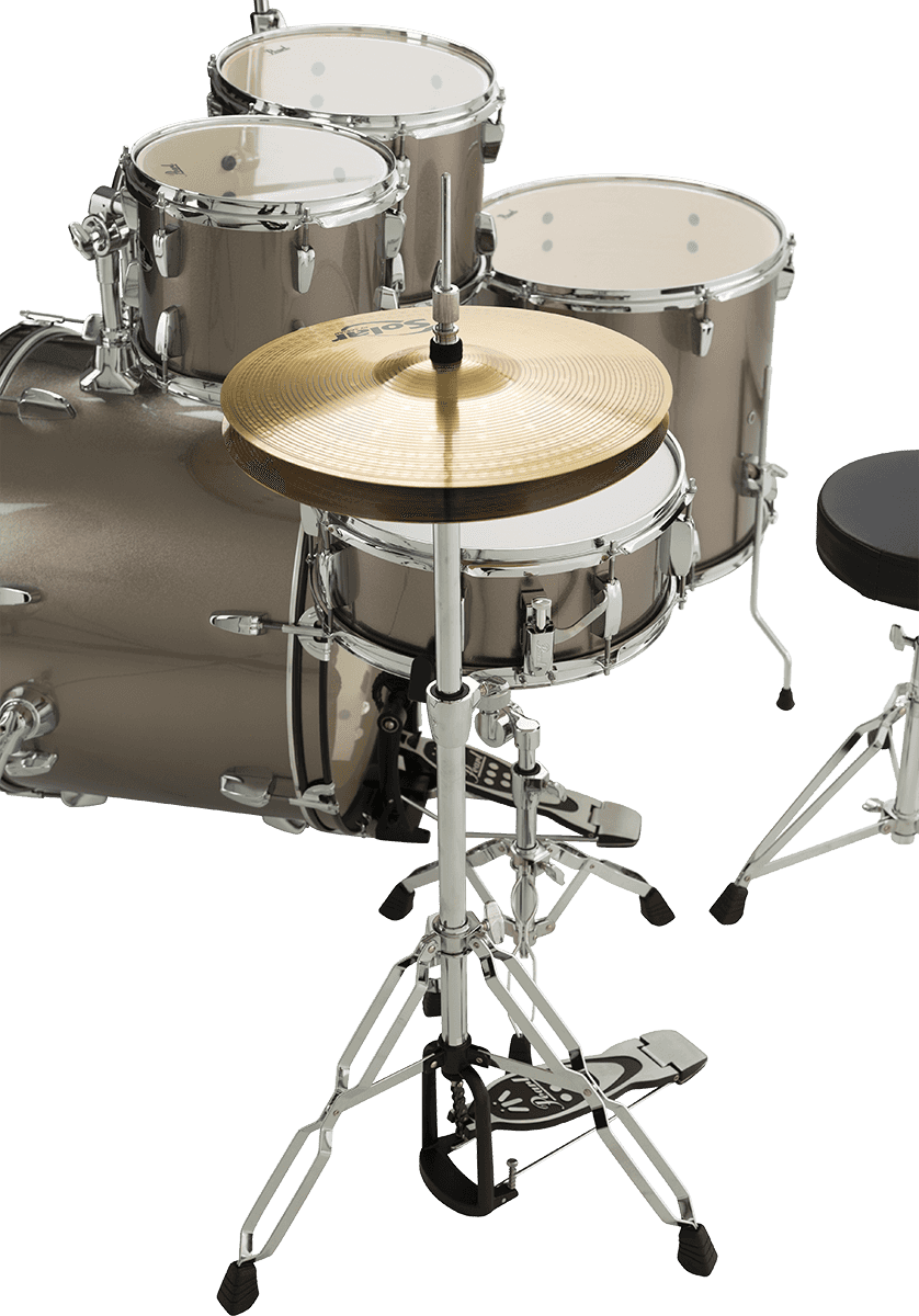 Pearl Rock 22 5 Futs + Pack Sabian Solar - Bronze Metallic - Rock drumstel - Variation 3