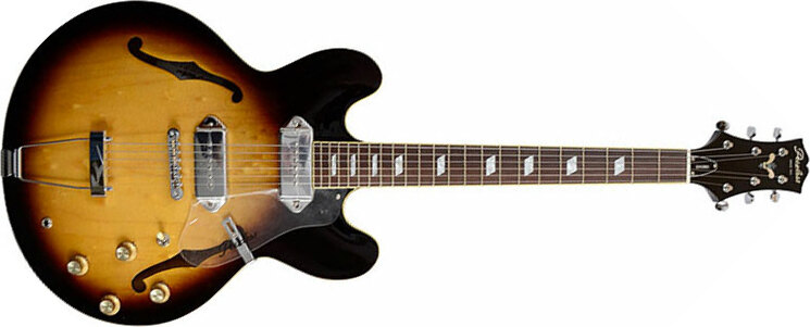 Peerless Songbird Thinline 2p90 Ht Rw - Antique Sunburst - Semi hollow elektriche gitaar - Main picture