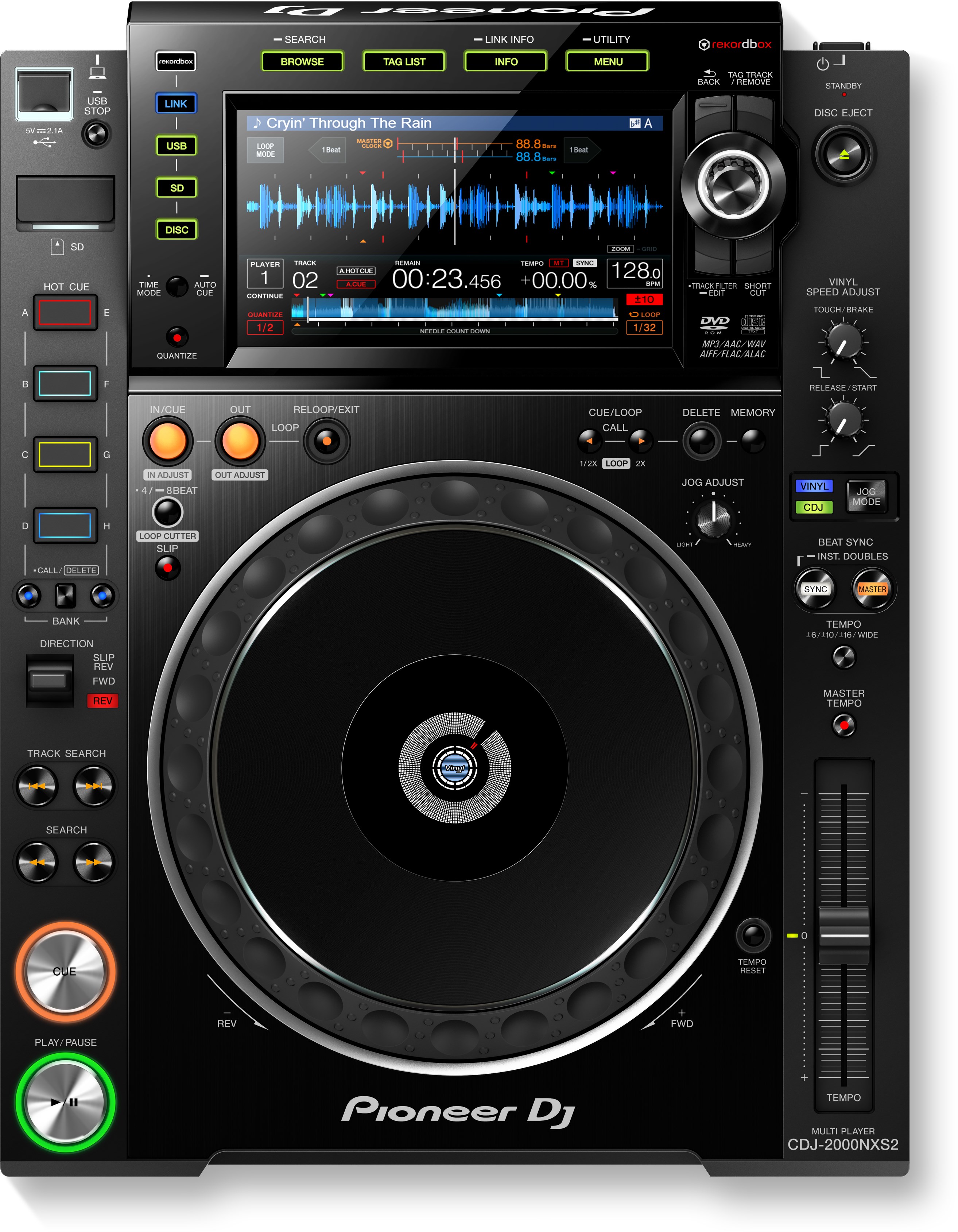 Pioneer Dj Cdj-2000nxs2 - MP3 & CD Draaitafel - Variation 1