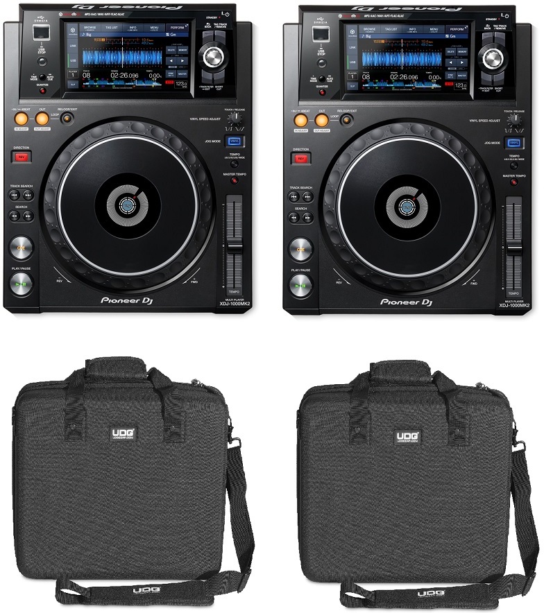 Pioneer Dj 2 Xdj 1000 Mk2 + 2 X Udg U8447 Bl - Case/flight/decksaver - Main picture