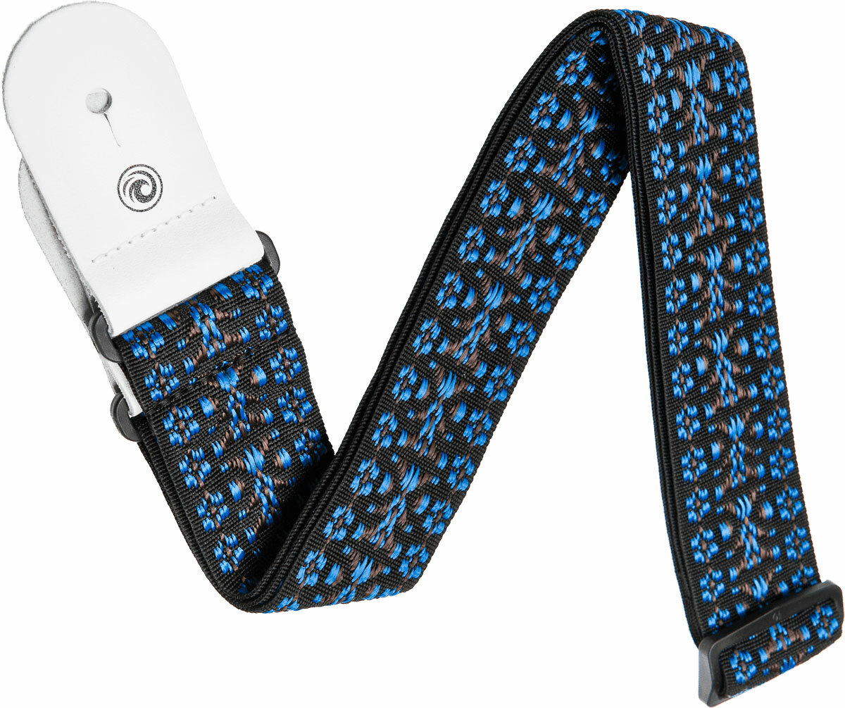 Planet Waves 50g05 Woven Polypropylene Rock Guitar Strap 50mm Hootenanny Blue/black - Gitaarriem - Main picture