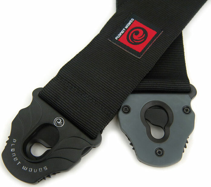 Planet Waves Nylon Woven Lock Dark Side Black - Gitaarriem - Main picture