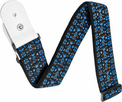 Gitaarriem Planet waves 50G05 Woven Polypropylene Rock Guitar Strap - Hootenanny Blue/Black