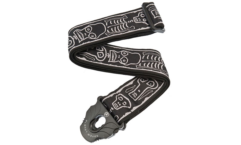 Planet Waves Joe Satriani Skull N Bones Woven Lock Signature Guitar Strap - Gitaarriem - Variation 1