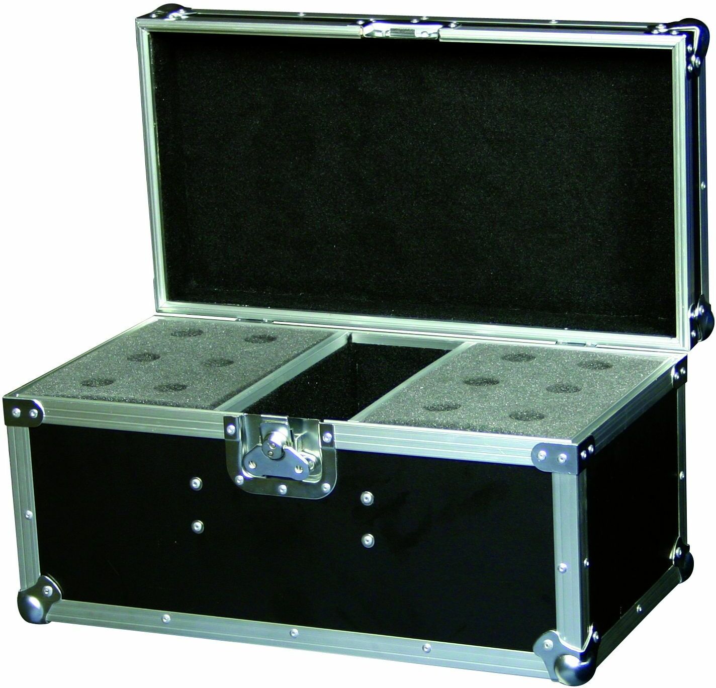 Power Acoustics Flight De Transport Pour 12 Micros Filaires - Flight case & koffer voor lichten - Main picture